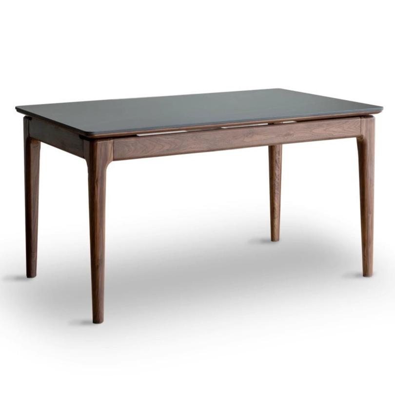 Black walnut solid wood rectangular dining table