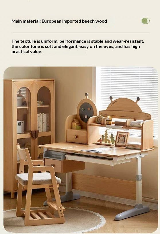 Beech Solid Wood Modern Bookshelf
