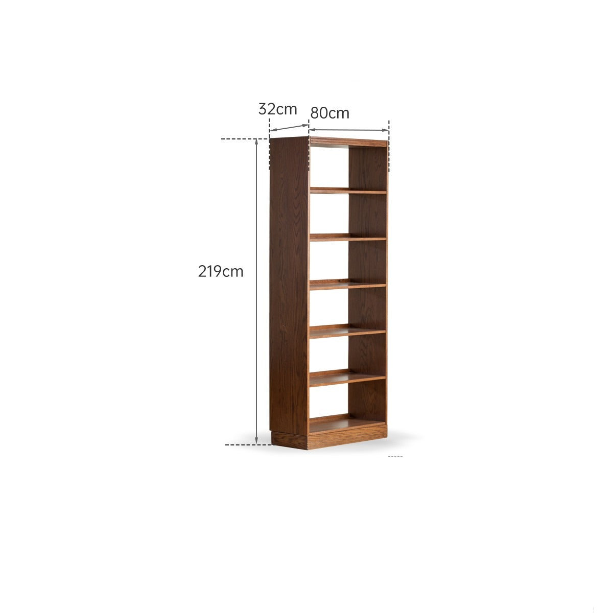 Oak solid wood bookshelf floor rack storage full wall bookcase<