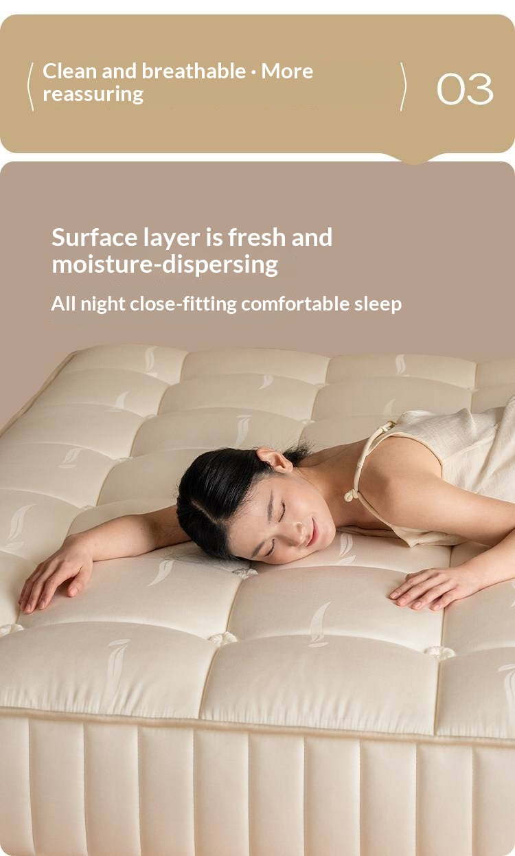 Zero-Glue Mattress 3D Breathable Thick Mattress Double Layer Independent Pocket Spring Back Support Mattress Cloud Cube Anti-mite Mattress 25 cm