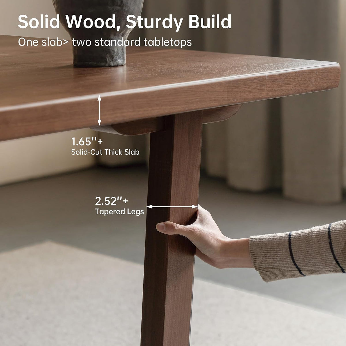 Black Walnut Solid Wood Live Edge Dining Table