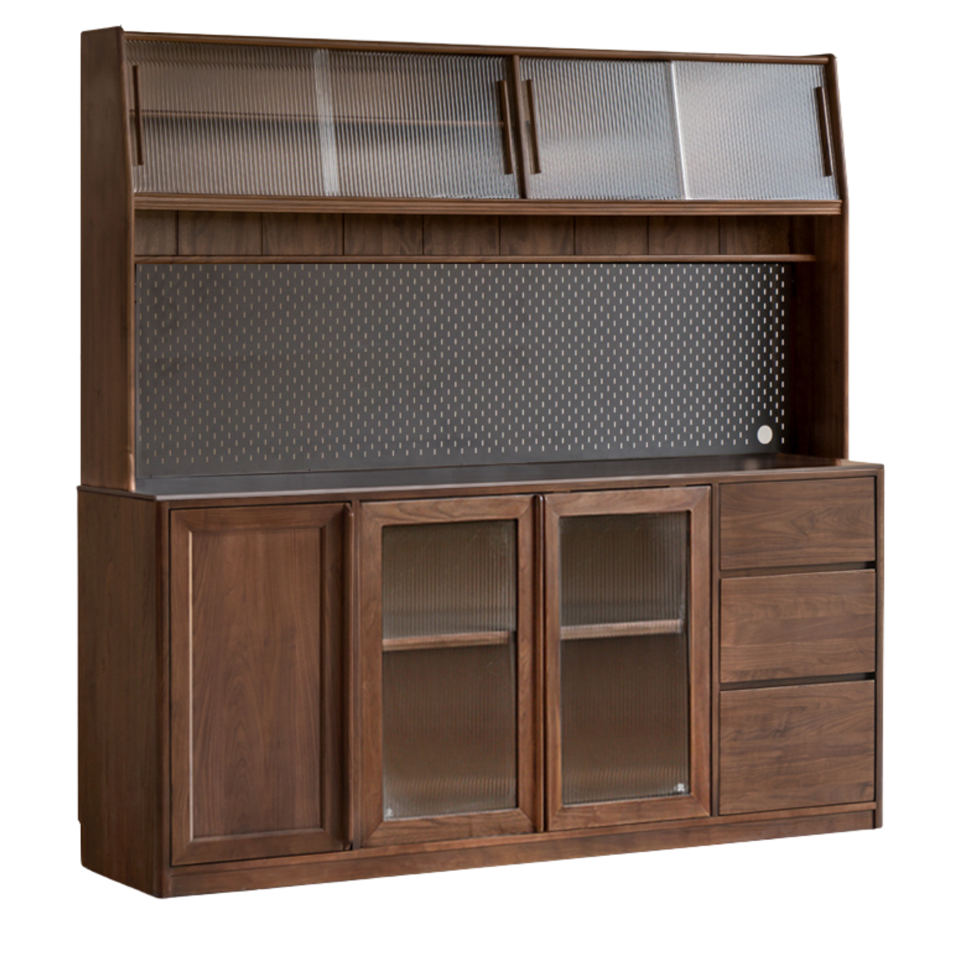 Black Walnut, Ash, Sandalwood Solid Wood Sideboard Hole Storage