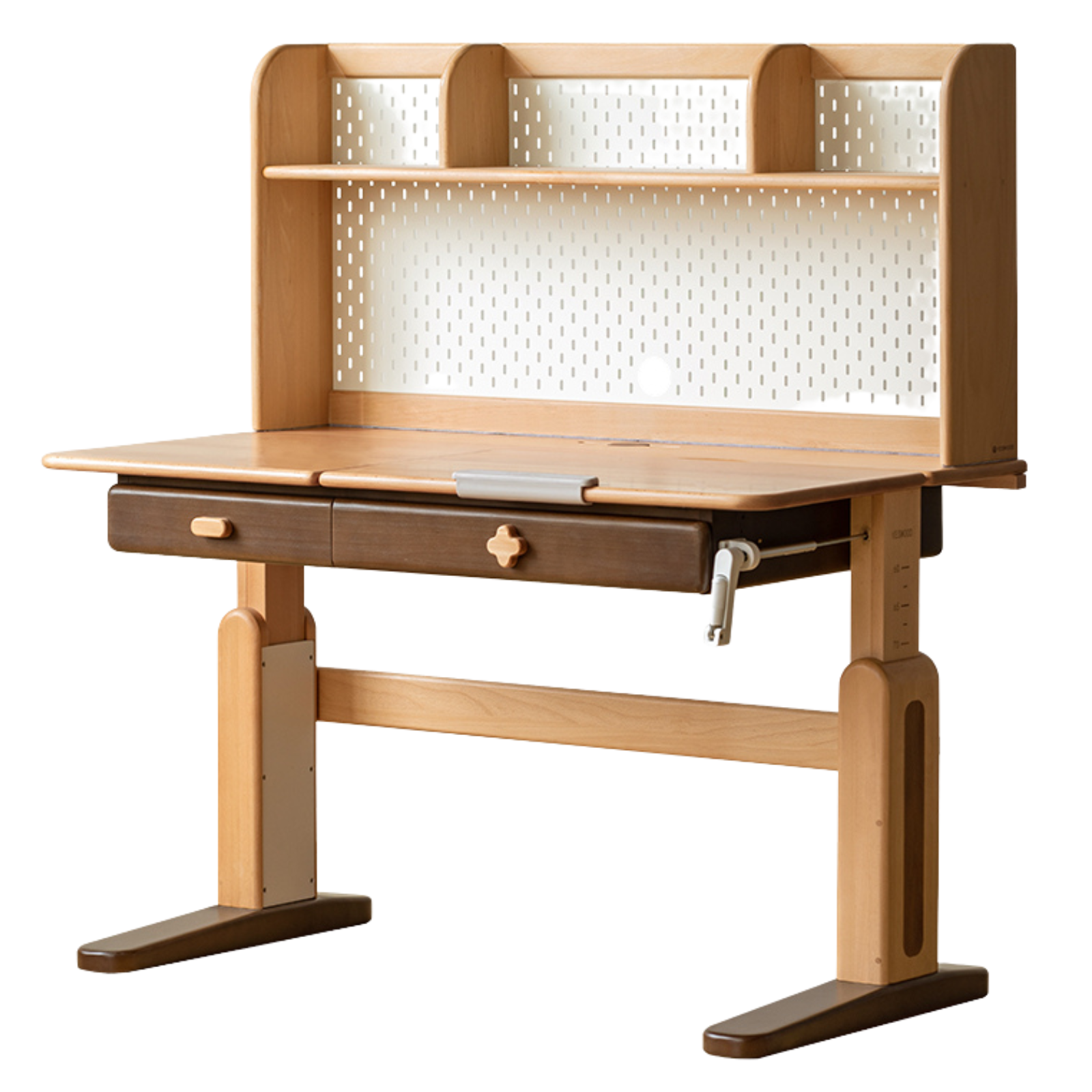 Beech Solid Wood Adjustable Height-Adjustable Study Desk