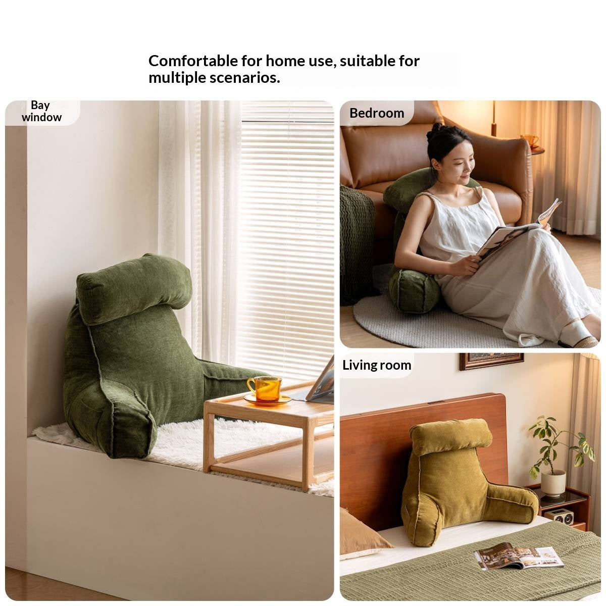 Headboard with Large Upholstered Reading Backrest