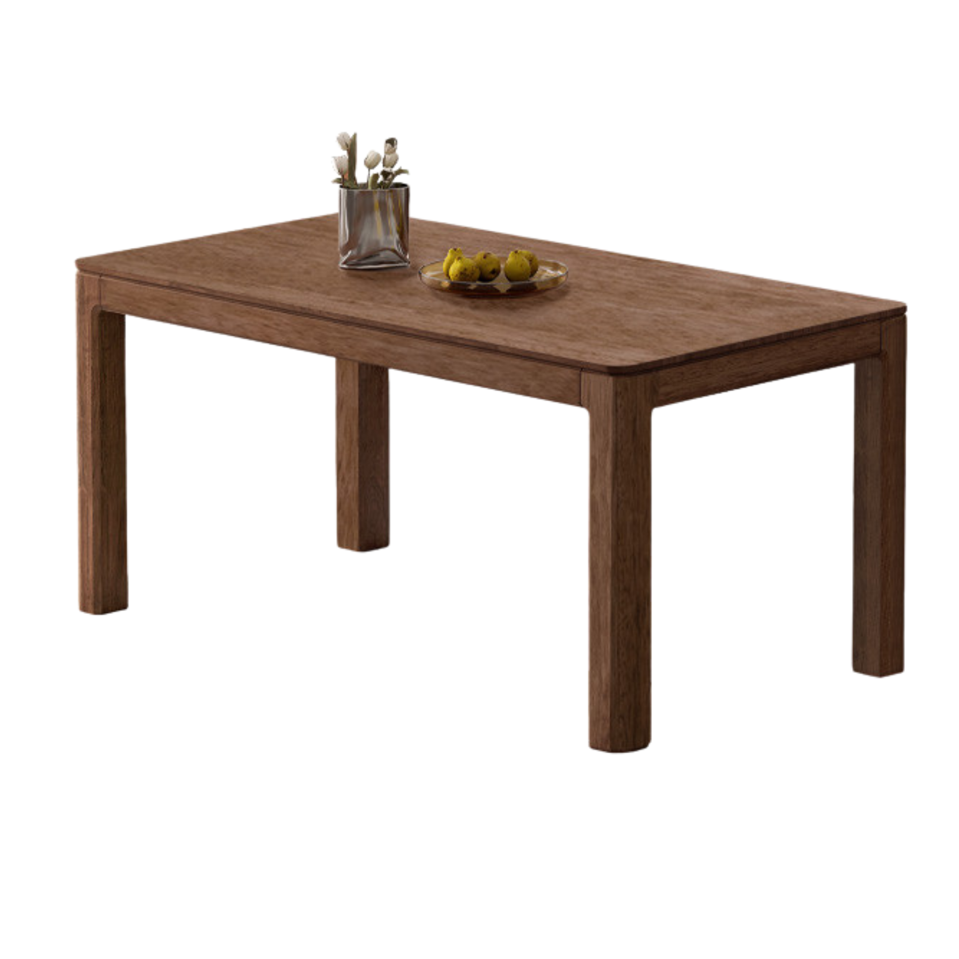 Black Walnut, Ash, Red Oak, Sandalwood Solid Wood Large Dining Table