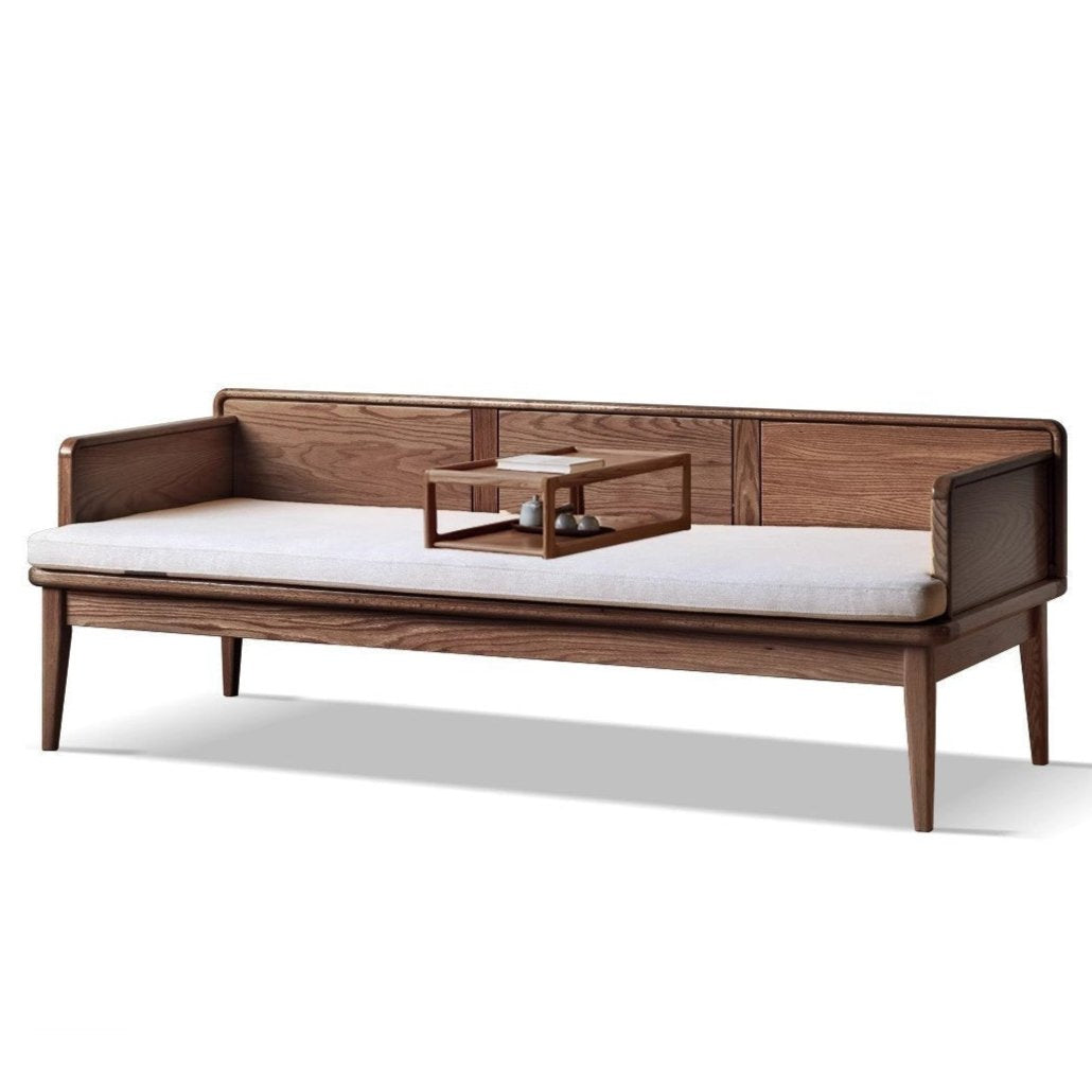 Oak solid wood sofa dual-purpose sofa bed