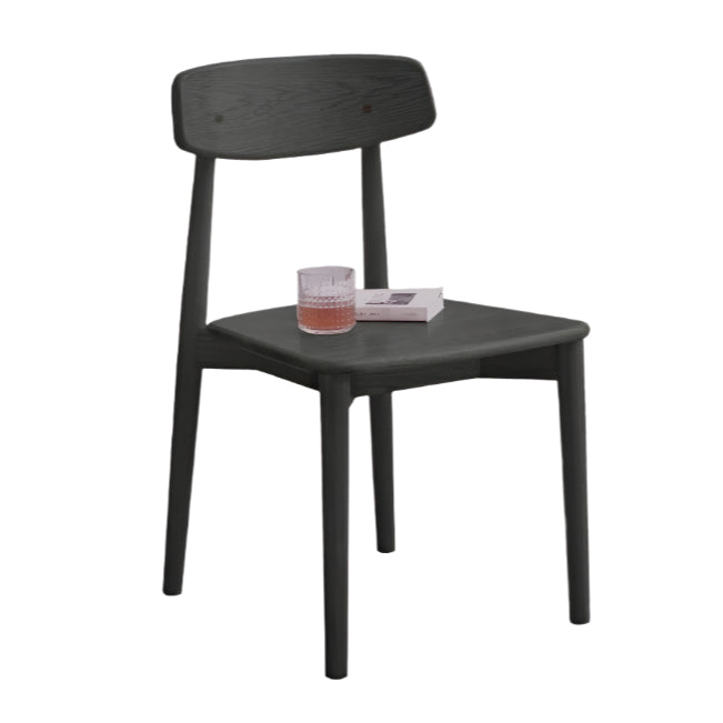4 pcs set - Black Walnut, Ash, Oak, Cherry Solid Wood, Solid RubberWood Dining Chair