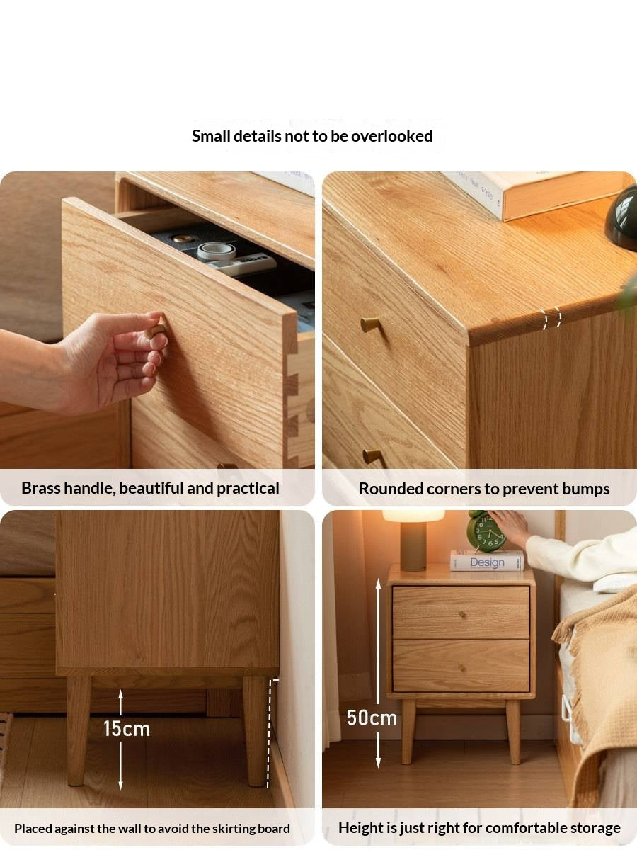 Beech, Oak, Solid RubberWood, Ash solid wood Nightstand