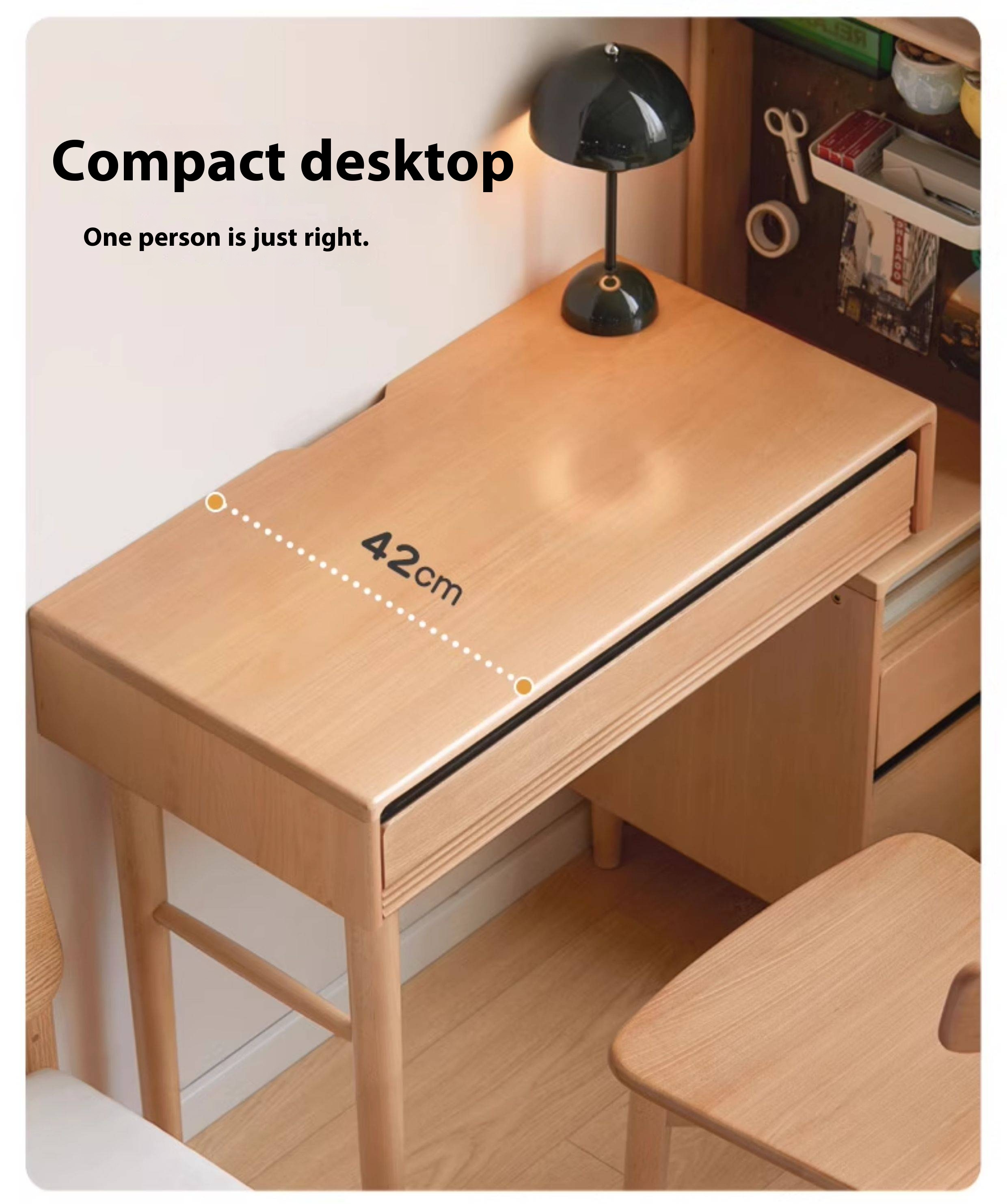 European Beech Solid Wood Retractable Modern Dressing Table