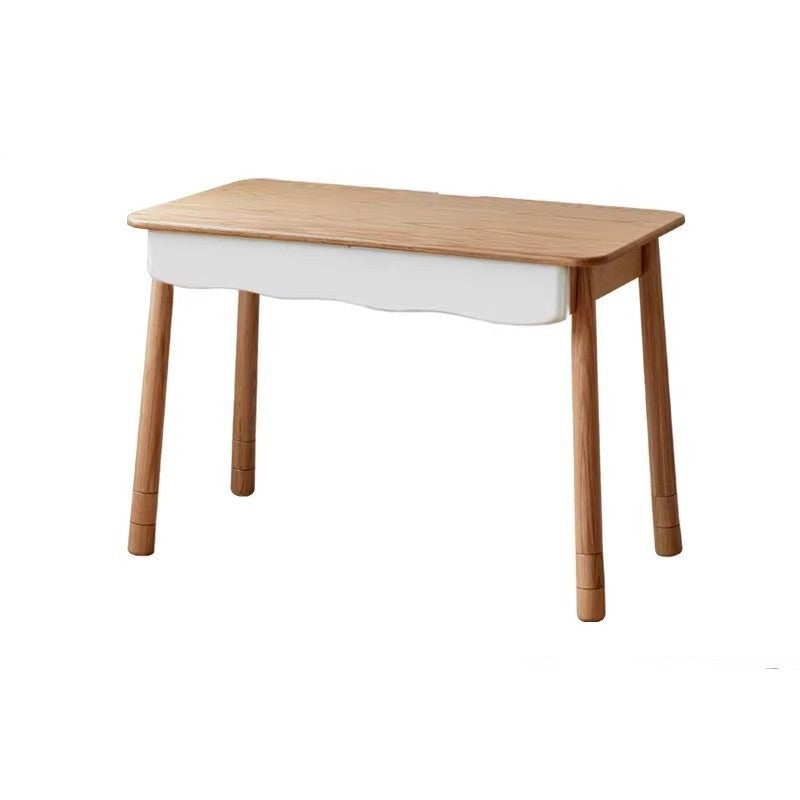 Oak solid wood children's desk can be raised "