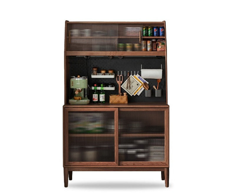 Oak solid wood sideboard multi-functional buffet cabinet+