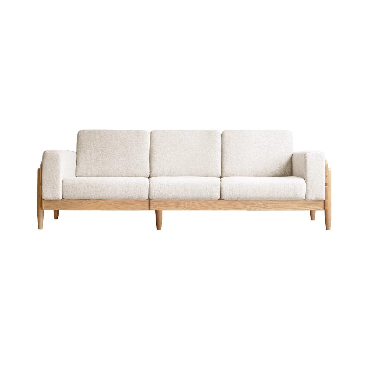 Ash Solid Wood Fabric Sofa)
