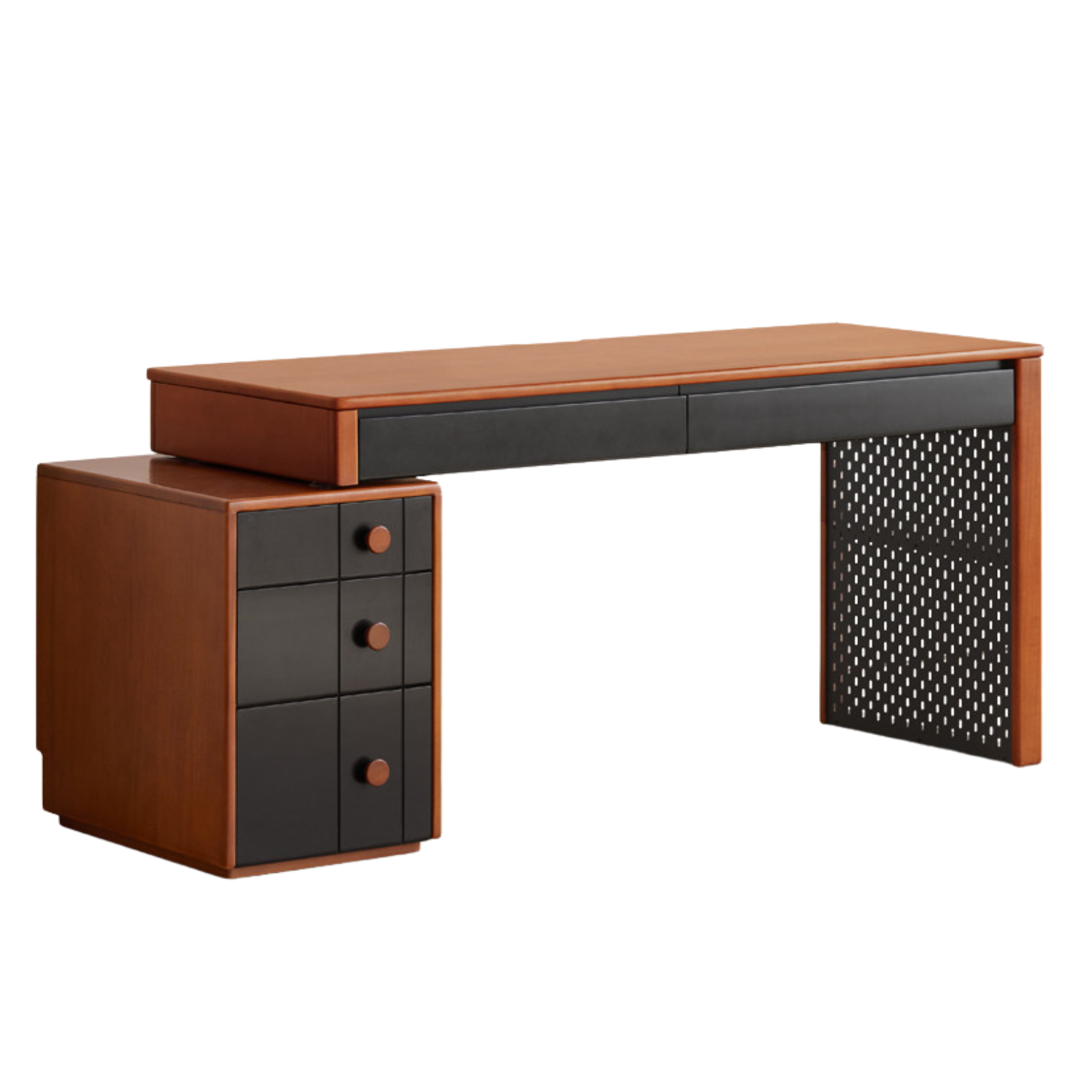 Poplar Solid Wood Desk Extendable Office Desk