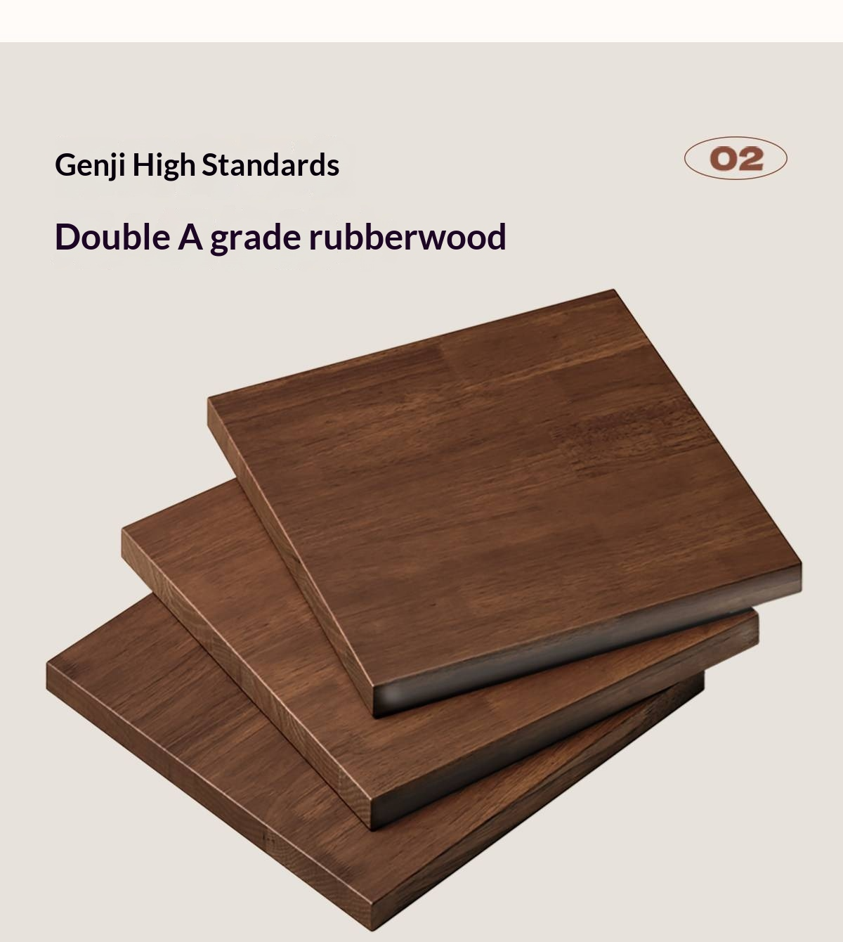 Rubberwood Solid Wood Platform Bed with Metal Legs and Two-Tone Headboard