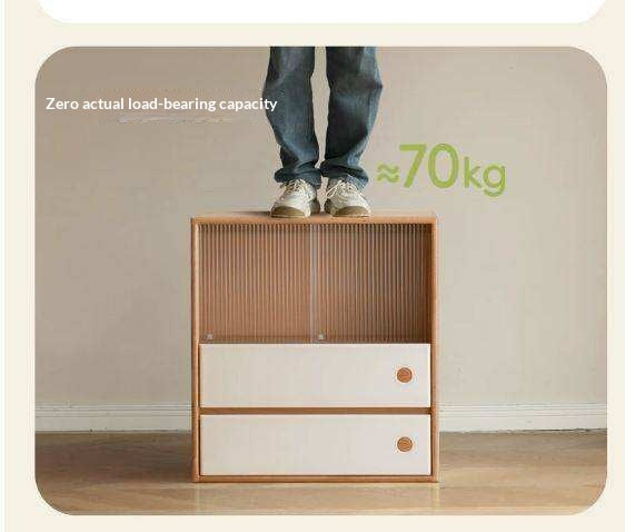 Oak, Beech Solid Wood Cream Style Module Combination Bookcase