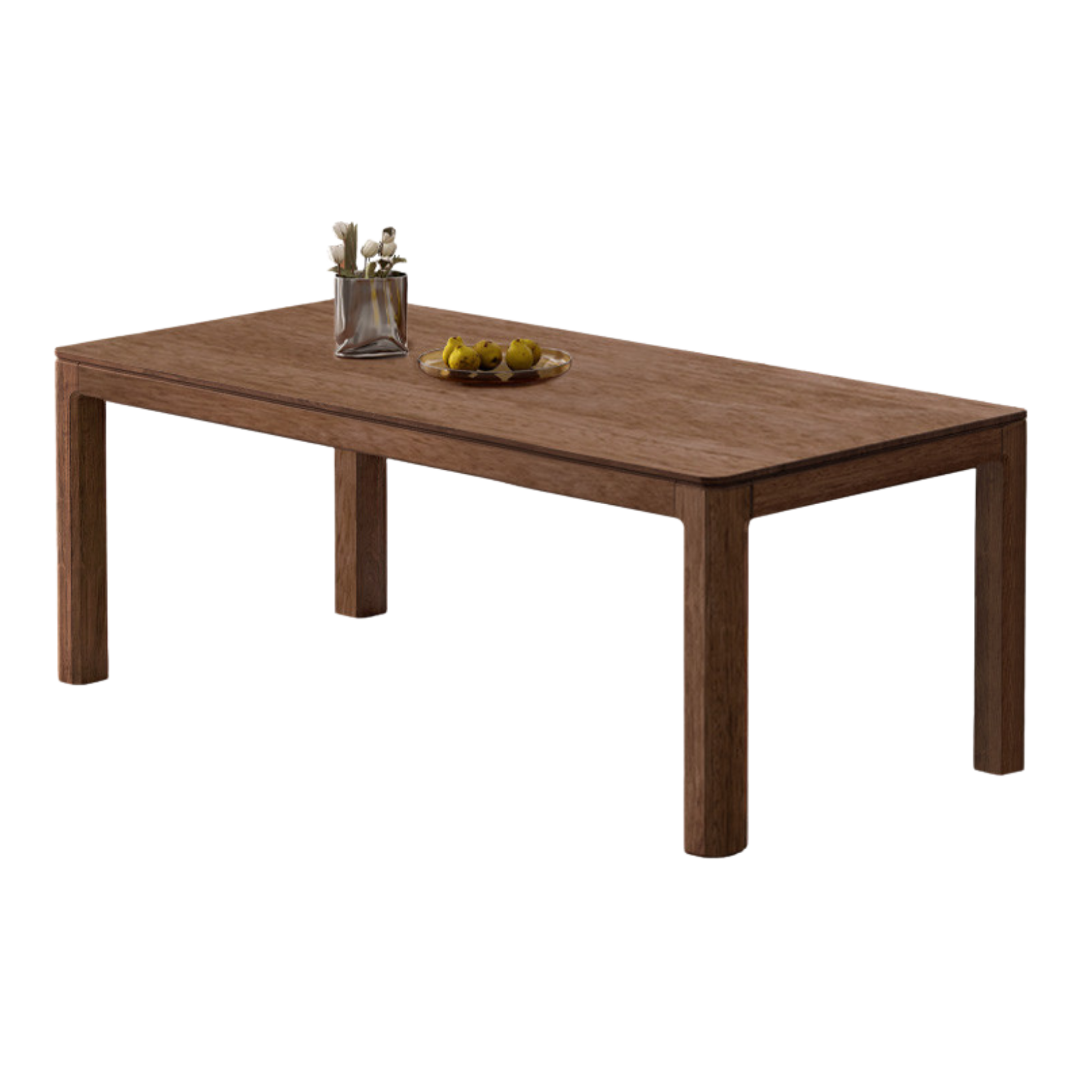 Black Walnut, Ash, Red Oak, Sandalwood Solid Wood Large Dining Table