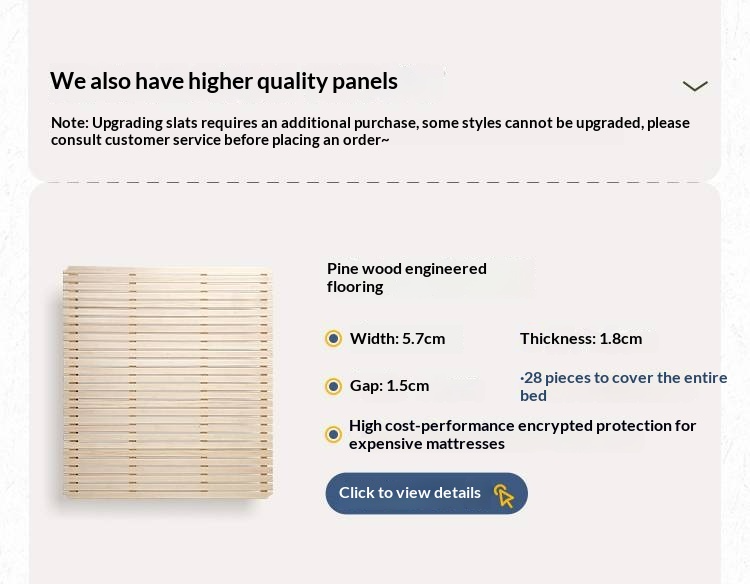 Poplar, Ash Solid Wood Large Board High Headboard Double Household Large Bed