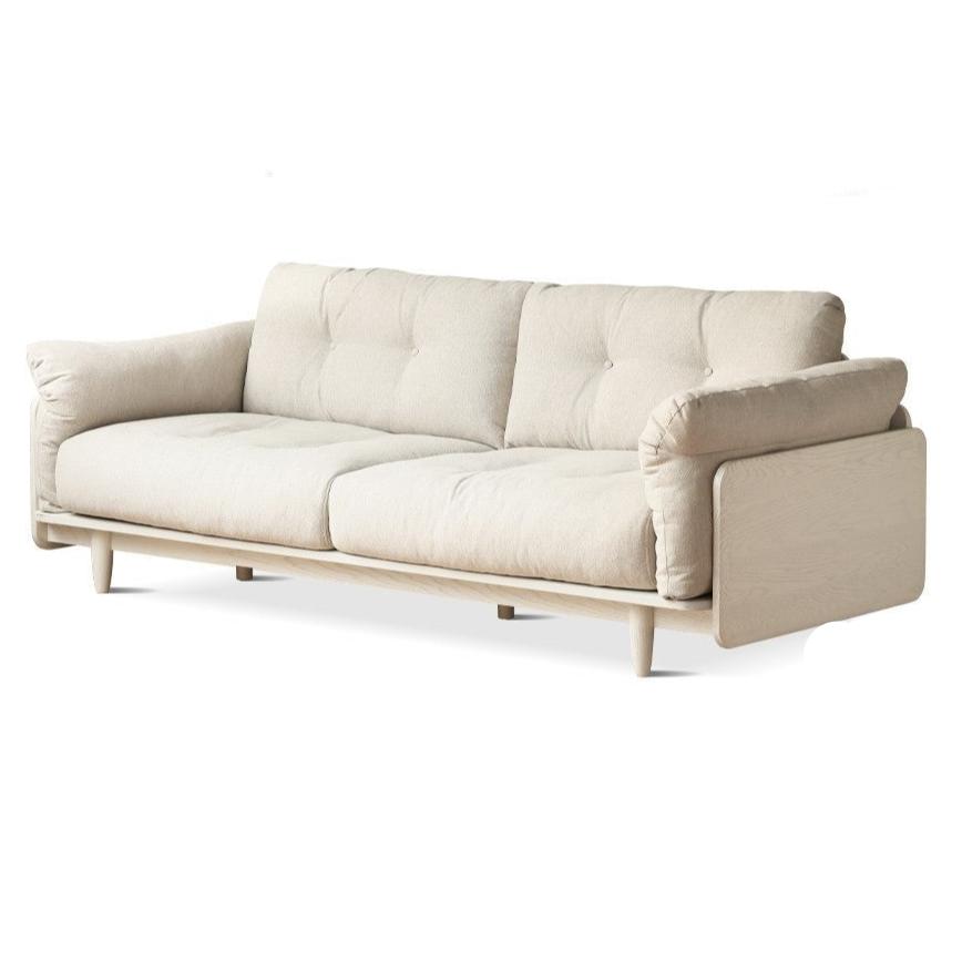 Fabric Cream Style Straight Sofa