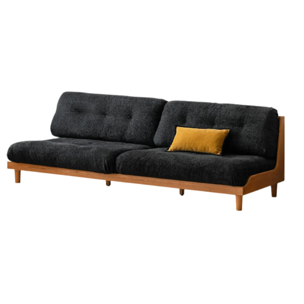 Cherry Solid Wood Modern Straight Sofa