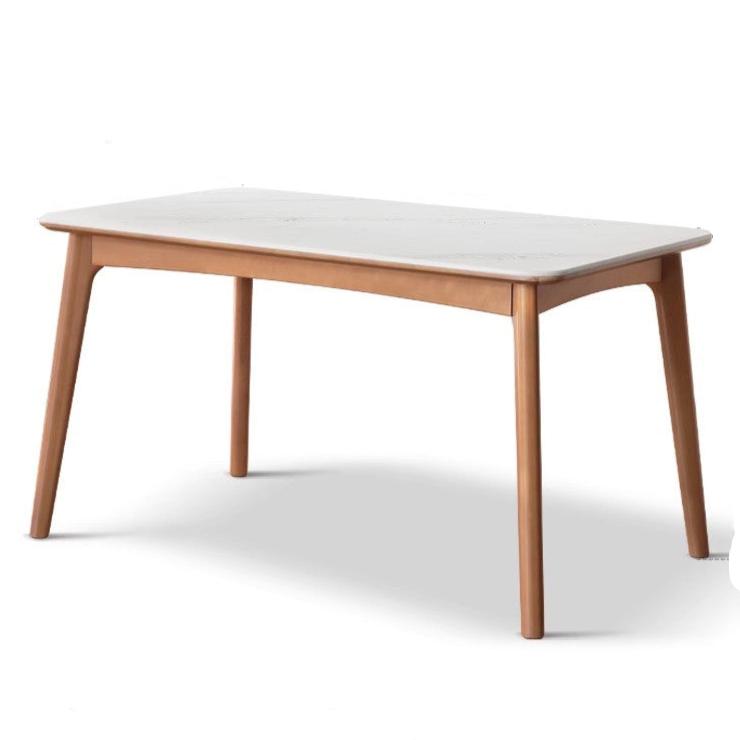 Poplar Solid Wood Modern Reliable Rock Dining Table