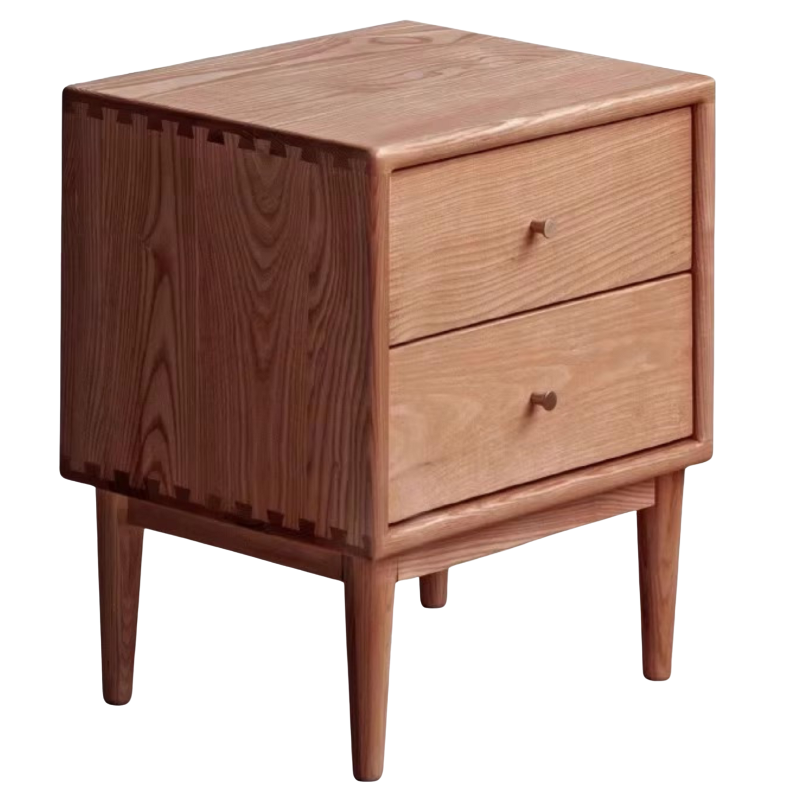 Cherry wood, Ash solid wood nightstand)