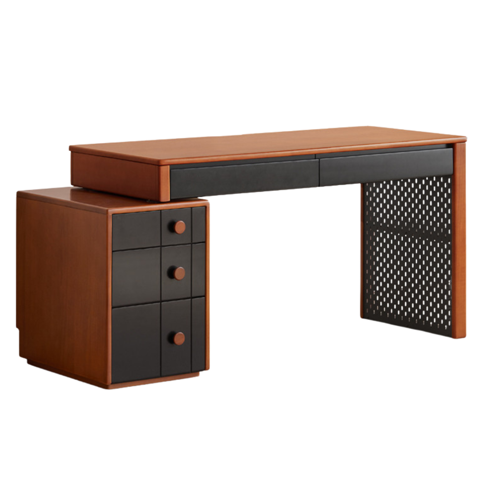 Poplar Solid Wood Desk Extendable Office Desk