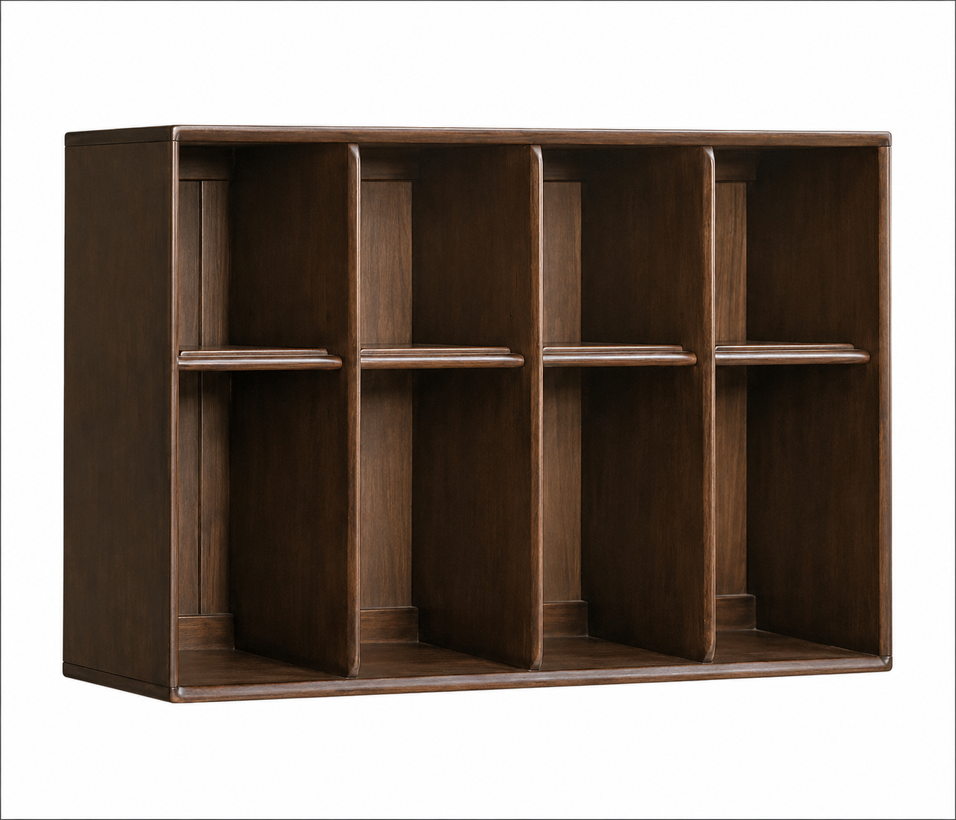 Rubberwood Solid Wood Modular Bookcase and TV Stand Combo