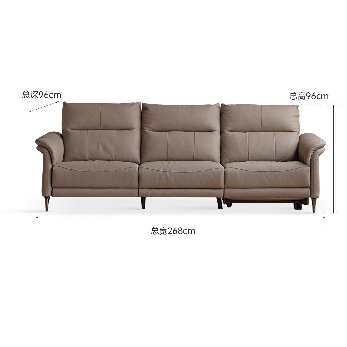 First Layer Leather Multifunctional Electric Telescopic Sofa