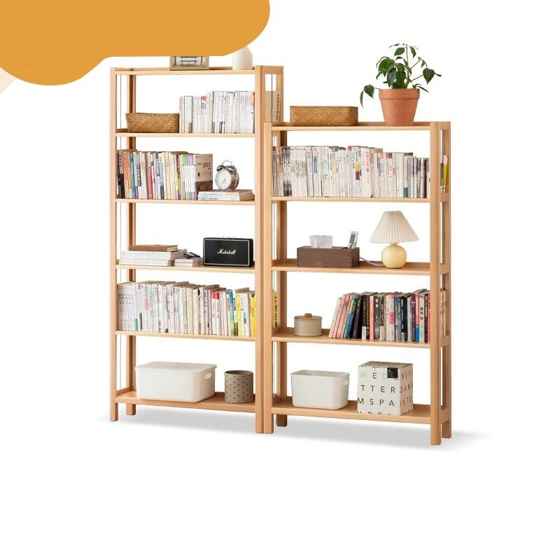 Beech solid wood bookshelf, storage rack"-