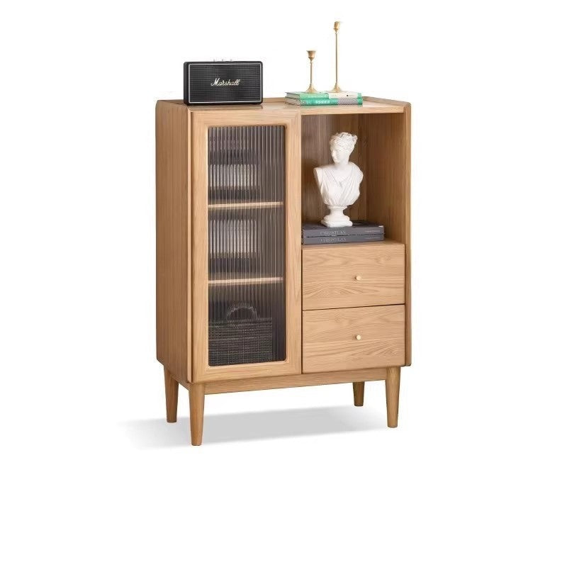 Ash Solid Wood side Cabinet Storage-