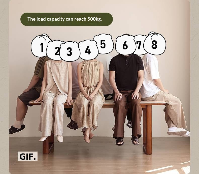 Tulipwood Solid Wood Antique Style Rock Board Dining Table