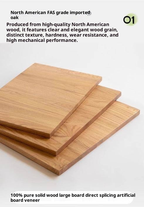 Solid Rubberwood, Oak Solid Wood Bookshelf Retractable