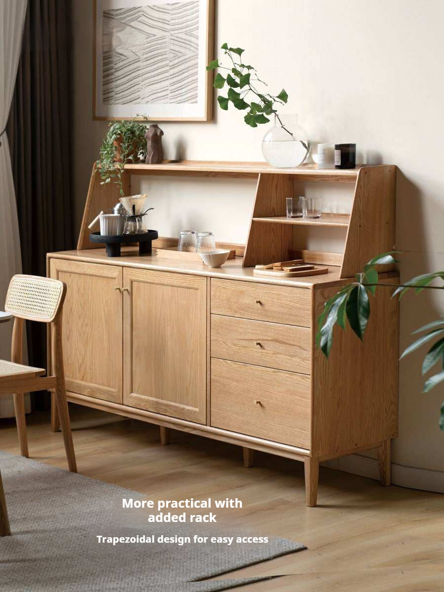 Oak Solid Wood, Solid Rubberwood Classic Sideboard