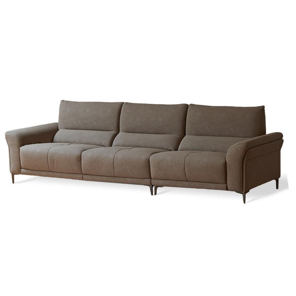 Fabric Italian Minimalist Three-seater High-legged Straight Sofa