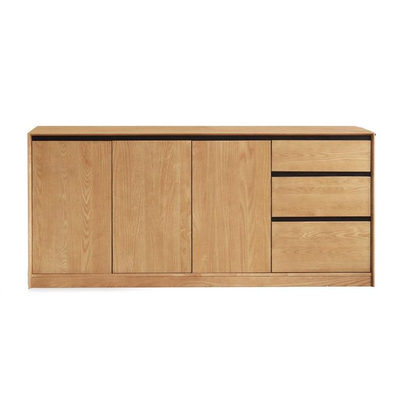 Ash Solid Wood Modern Floor Storage Sideboard