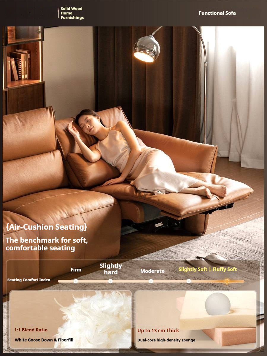 Genuine Leather Electric Luxury High Backrest Sofa