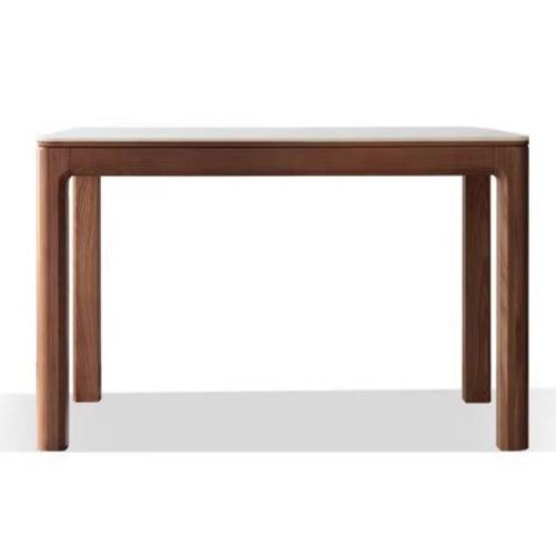 Ash solid Wood Rock Plate Brown Dining Table