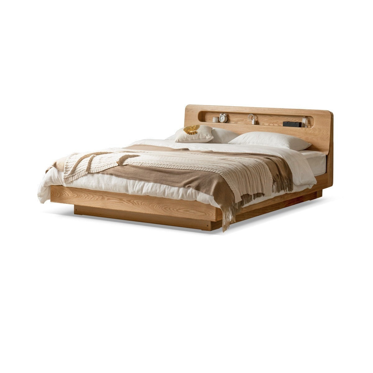 Oak solid wood box bed soft light protection+