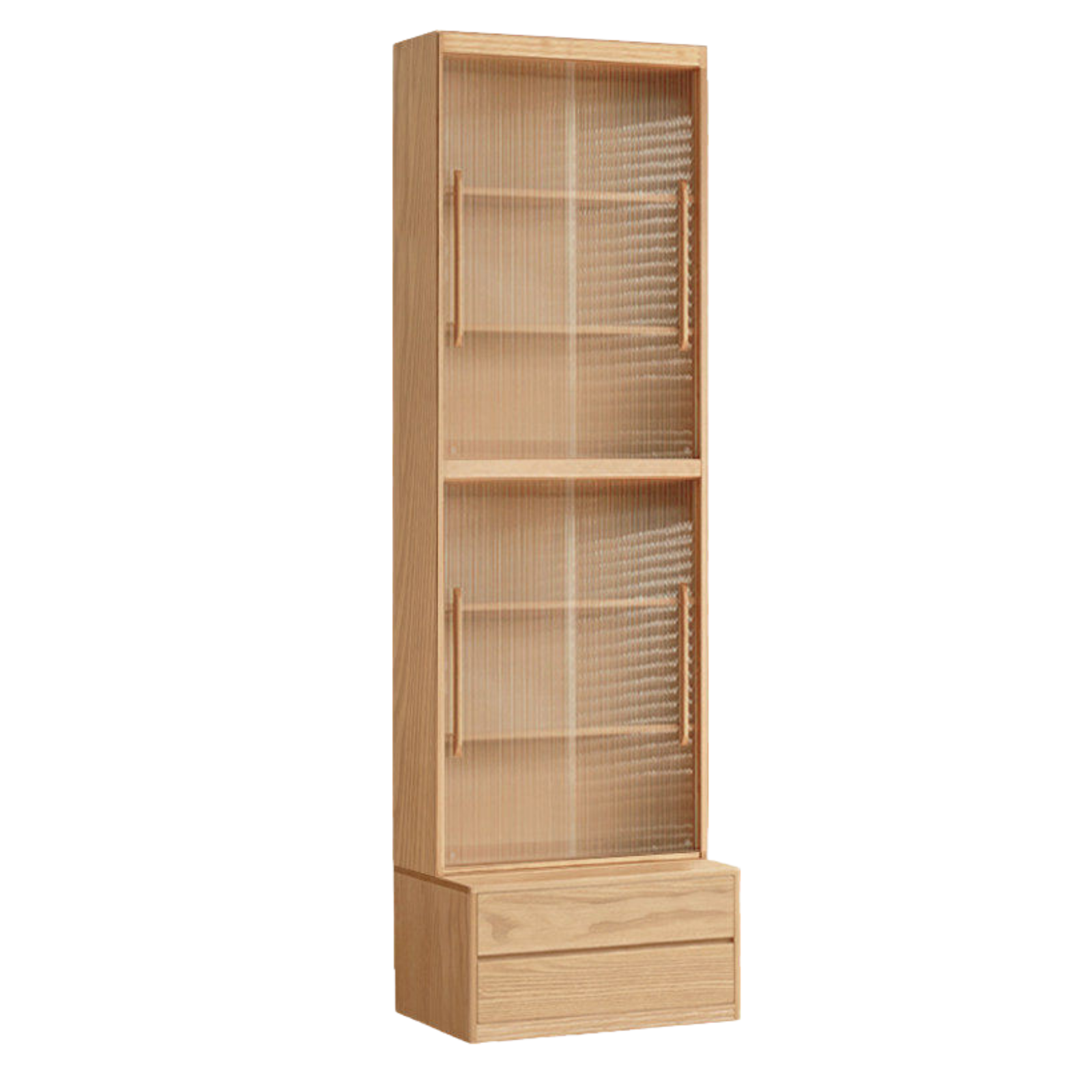 Ash, Oak Solid Wood Modern Combination Bookcase Integrated Card Seat