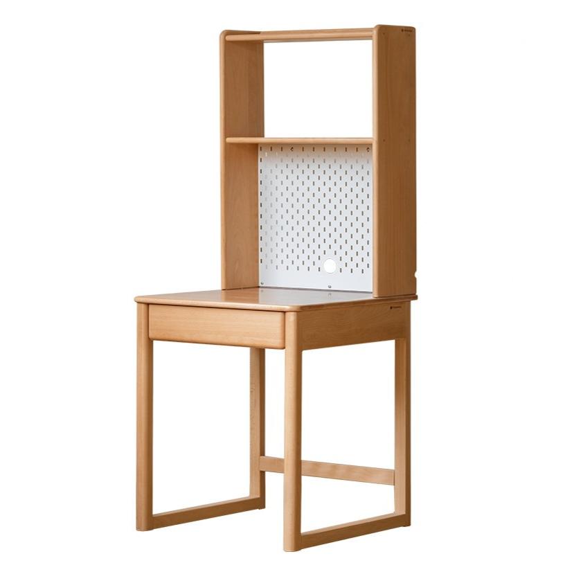 Beech solid wood children's desk bookshelf integrated