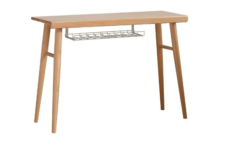 Beech solid wood office desk storage rack integrated -