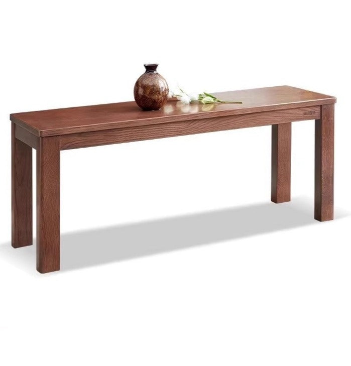 Oak, Black Walnut Solid Wood Nordic Long Bench