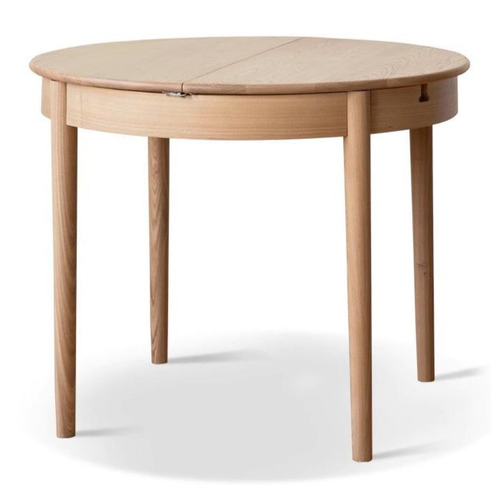 Oak, ash Solid Wood Retractable Round Dining Table