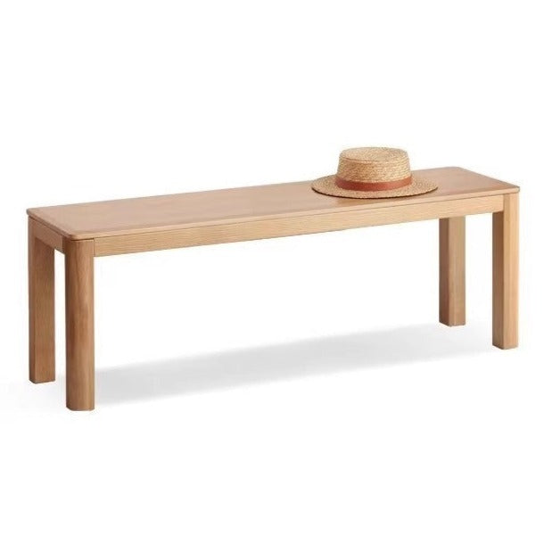 Oak, Ash Solid Wood Nordic Long Bench: