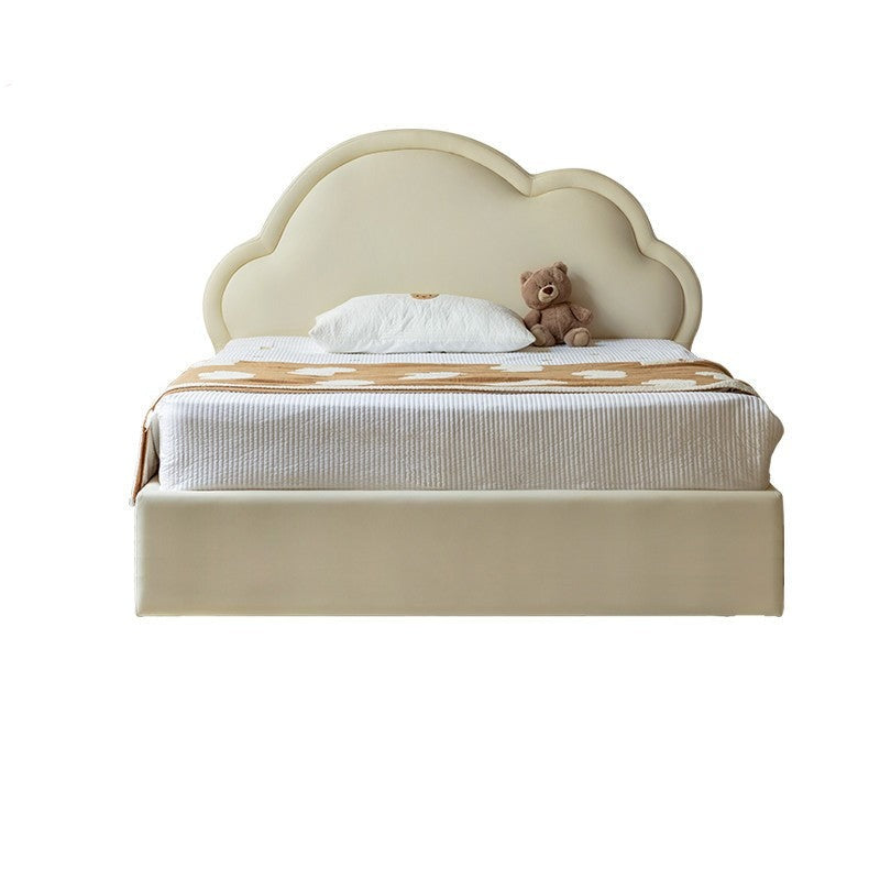 Organic Leather kid's Cloud Bed, cream style_.