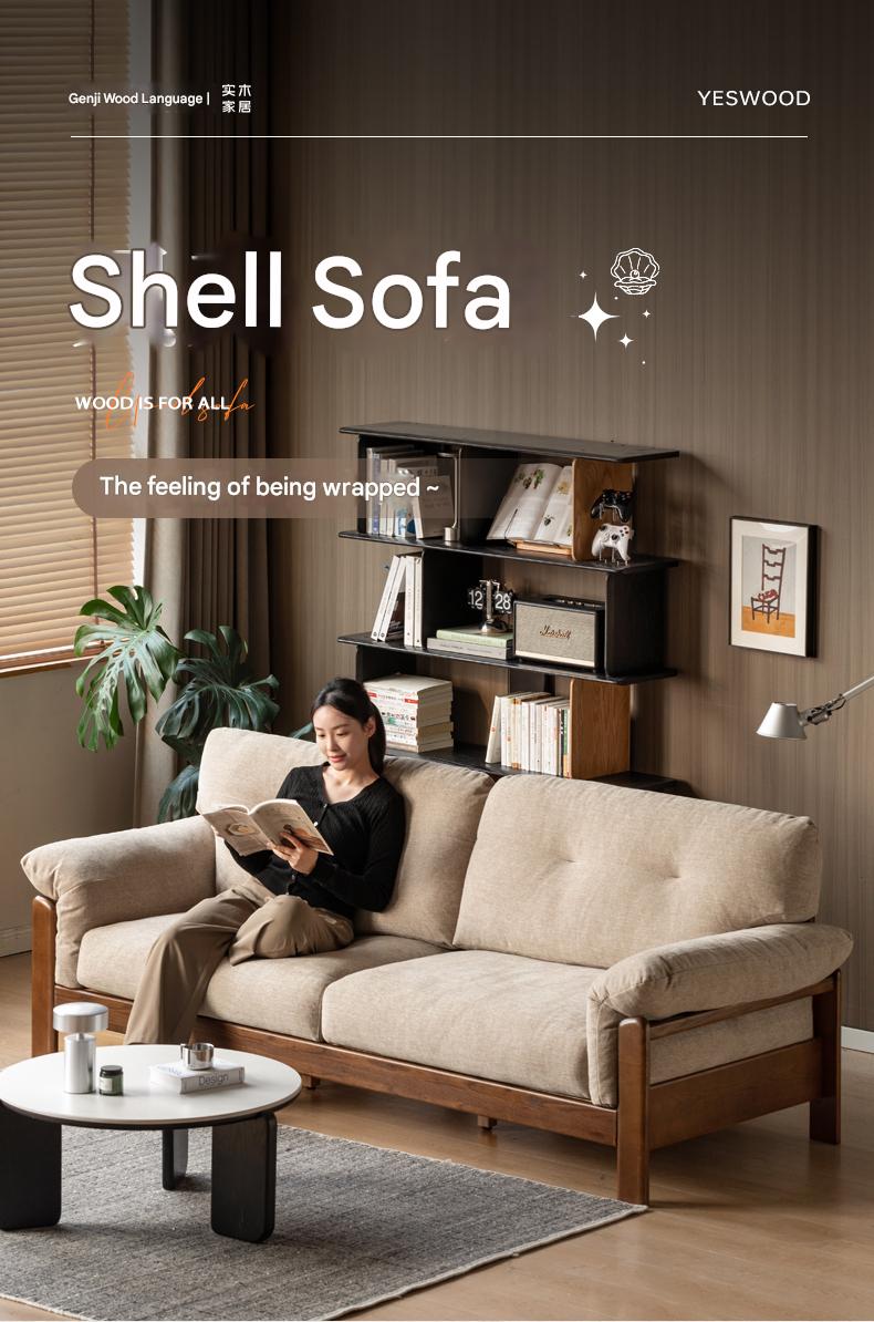 Ash Solid Wood Genuine leather, fabric sofa