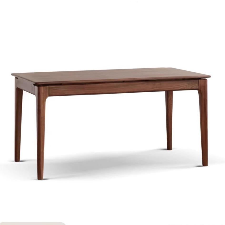 Black walnut solid wood rectangular dining table