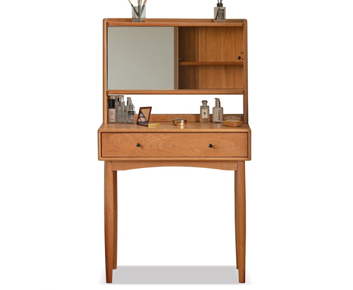Cherry wood multi-functional storage dressing table"