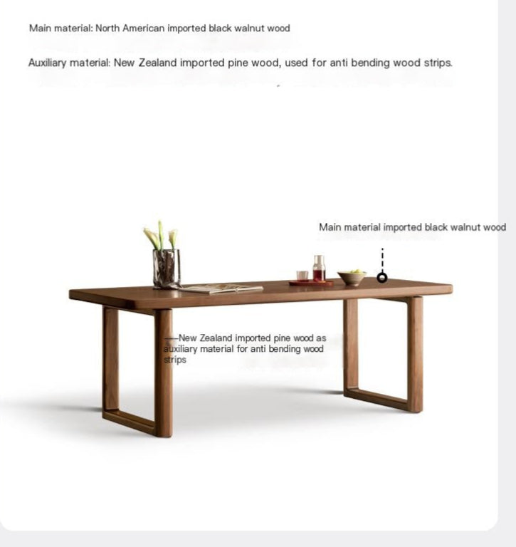 Black Walnut Solid Wood Large Board Dining Table