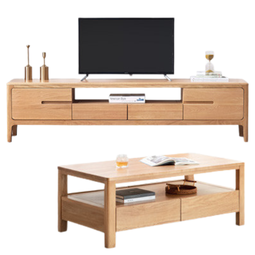 Oak Solid Wood TV Stand: